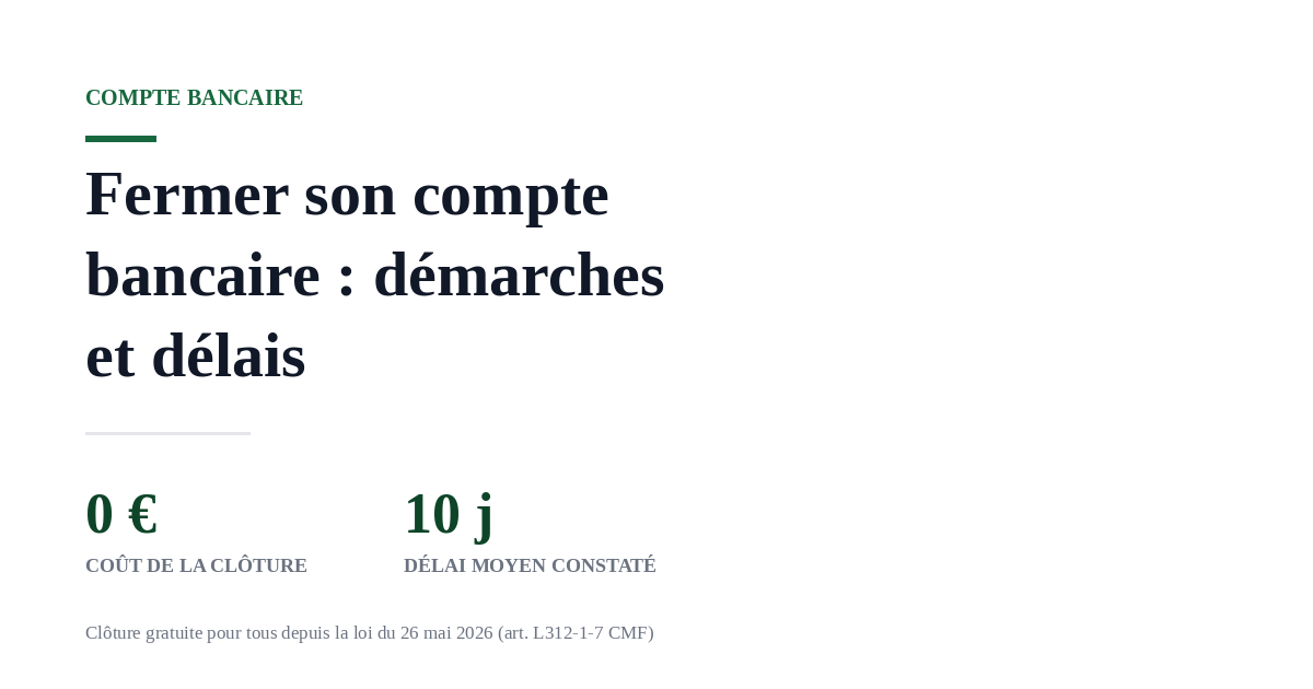 Fermer son compte bancaire : démarches, délais et obligations